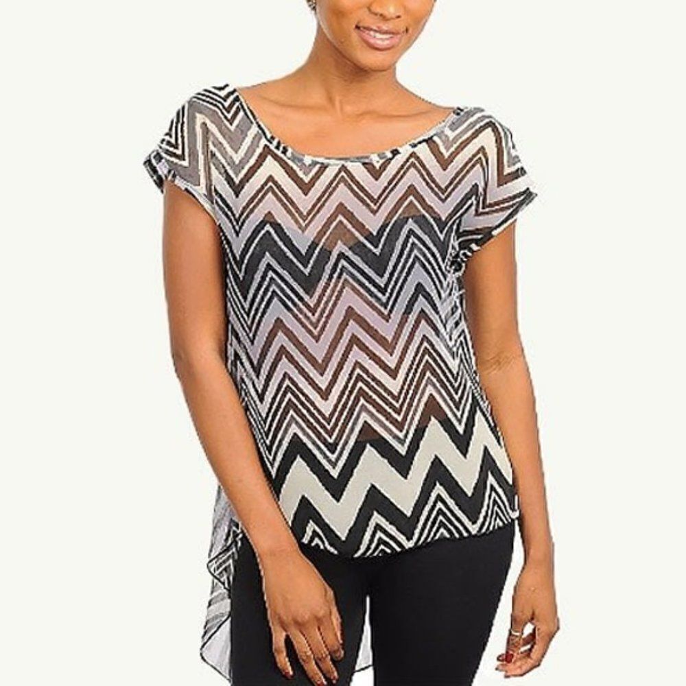 *Clearance* Sweet Claire Black and White Blouse